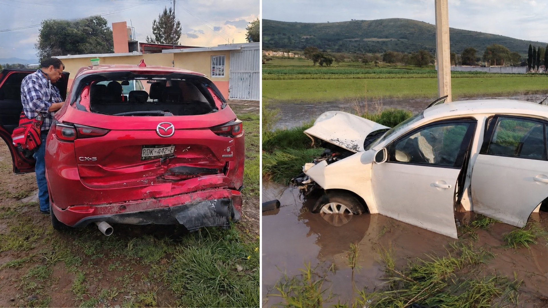 Percance vehicular moviliza a cuerpos de emergencia en Chimalpa