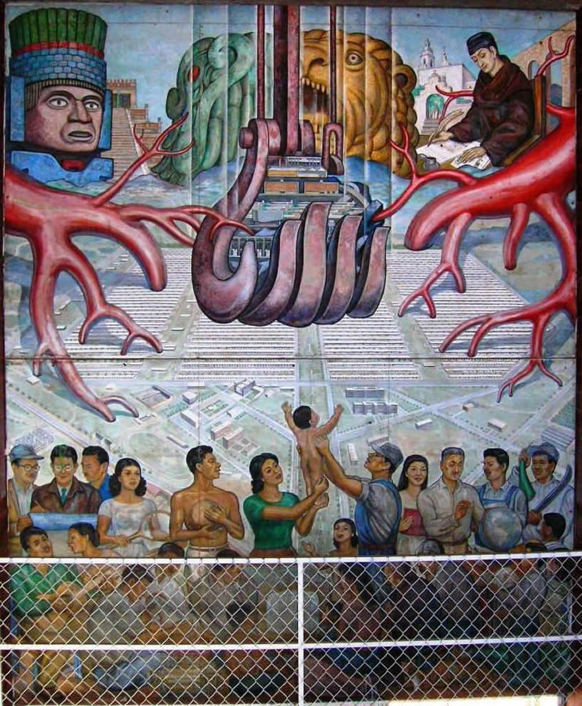 El mural que cuenta el nacimiento de Ciudad Sahagún