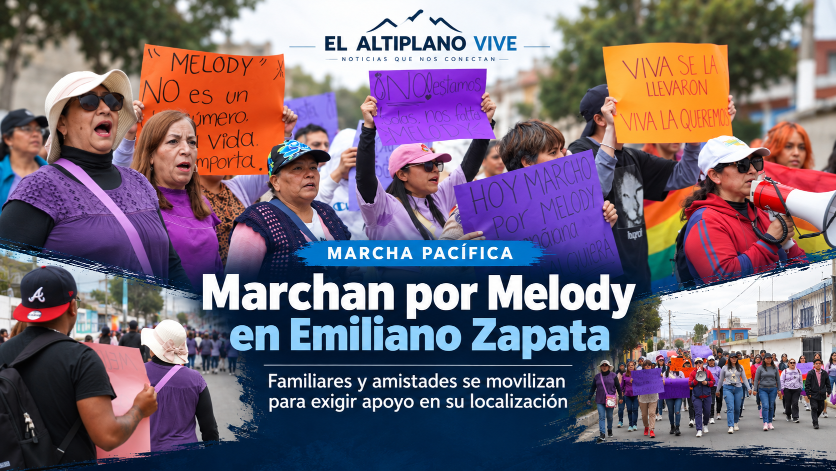 Marchan en Emiliano Zapata para exigir la localización de Melody Contreras Álvarez